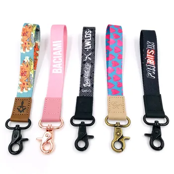 Custom Wrist Strap Wholesale Lanyard Safe Other Leather Custom Keychain Keys Lanyard