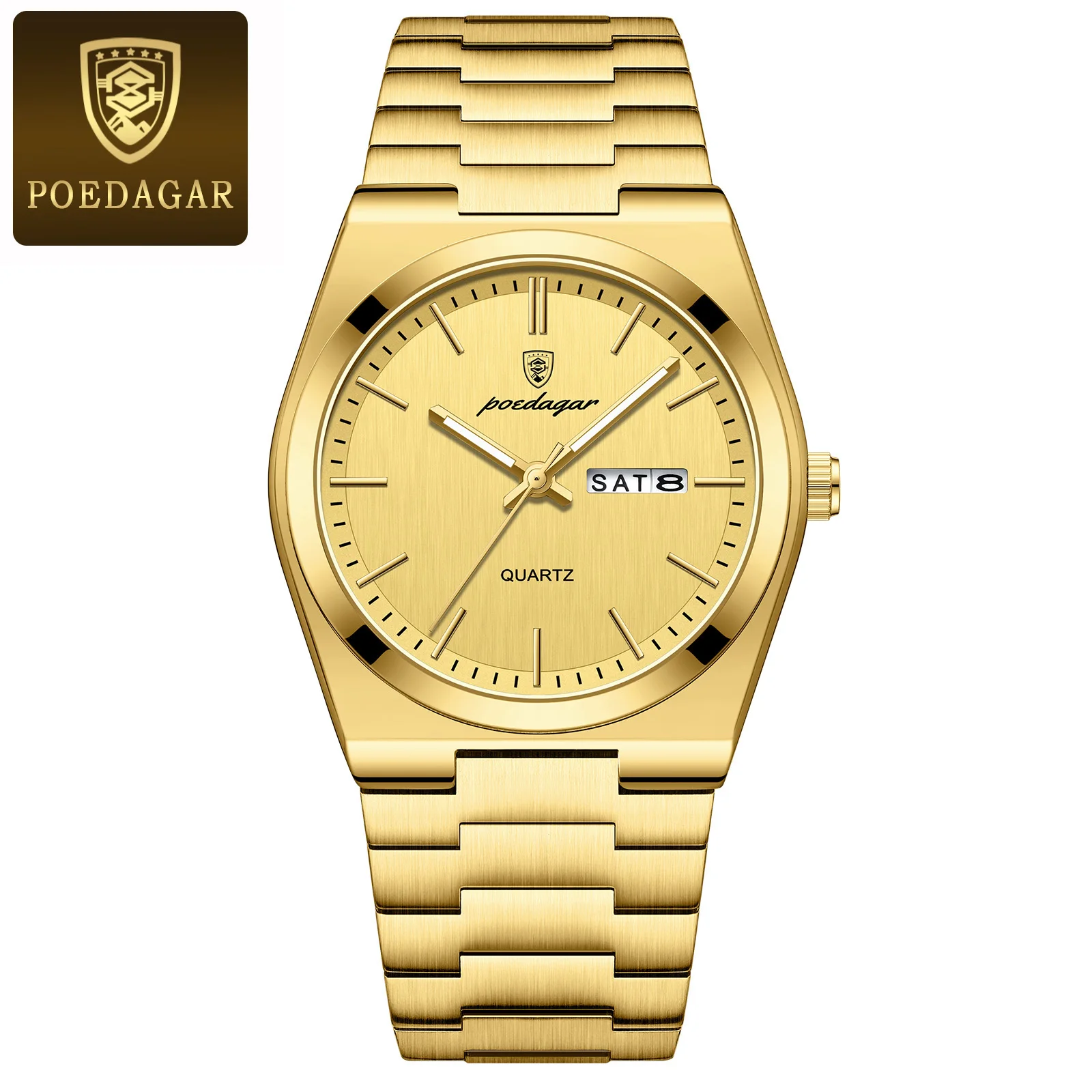POEDAGAR 930 Hot Sell China Man Quartz Watch Excel Stainless Steel Band Waterproof Date aperçu 15