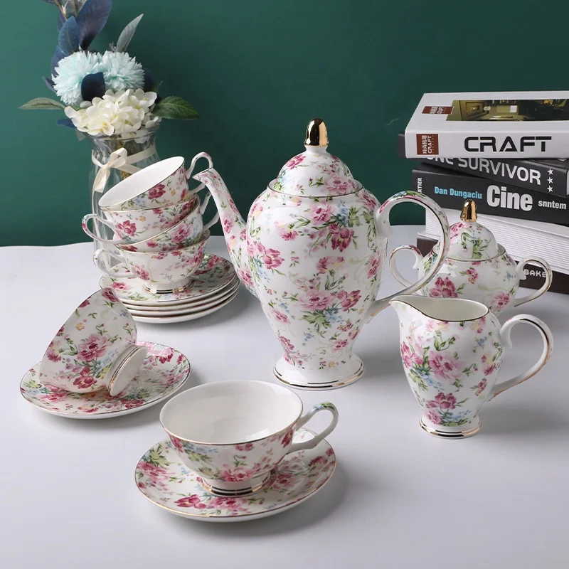 Rosa Farbe Schönes Design Feiner Knochen China Keramik Flaschen