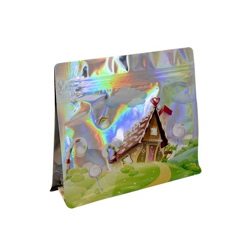 custom holographic pouches