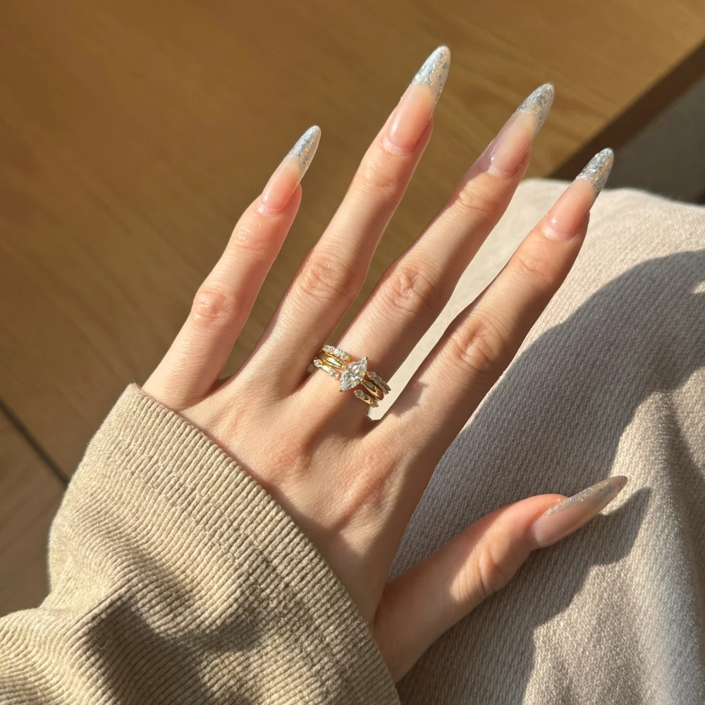 KAKODIY Hypoallergenic Lightweight Comfortable Design 925 Sterling Silver Women's Wedding Open Ring detail 3