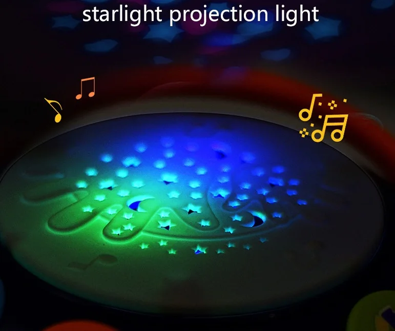 Children multifunctional tumbler hand clap drum baby light soothing music puzzle early education toy for 0-3 years old baby