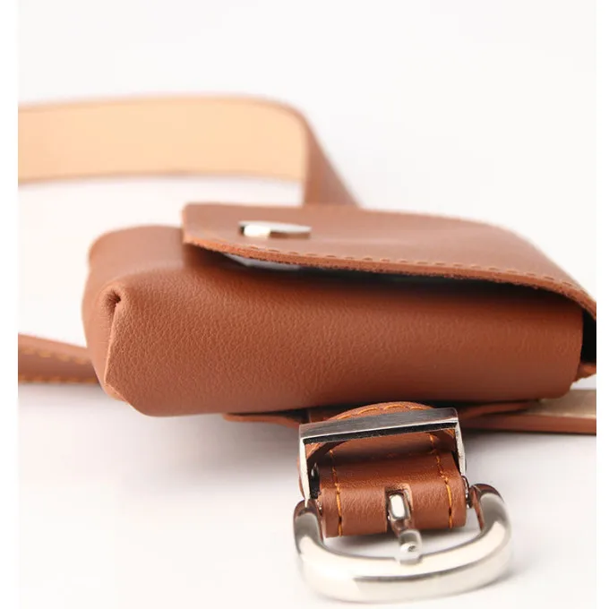 Женский многофункциональный кожаный ремень из искусственной кожи с мини-кошельком для монет