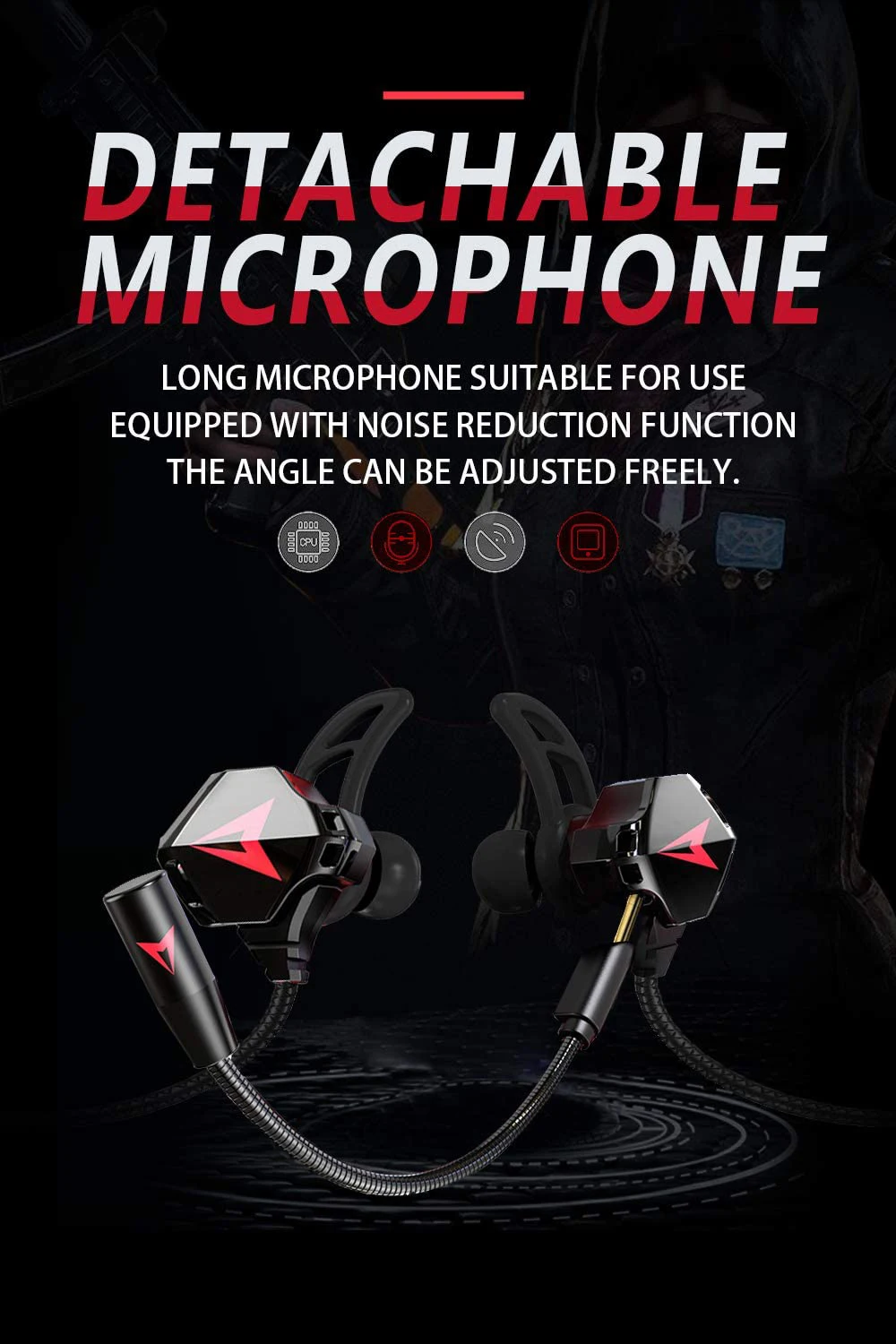G901 Factory Directly Plextone Wired PC Gaming Headset Earphone with Detachable Long Microphone