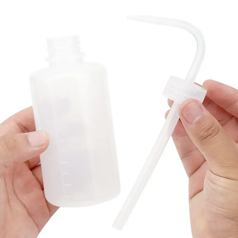 250ml 500ml 1000ml Plastic Squeeze Bottle Curved Mouth Bottle Washing