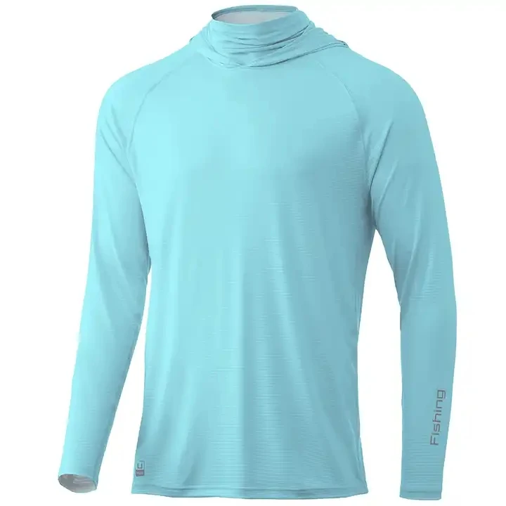 Wholesale Custom Anti-uv Performance Mens Long Sleeve Upf 50 Hooded ...