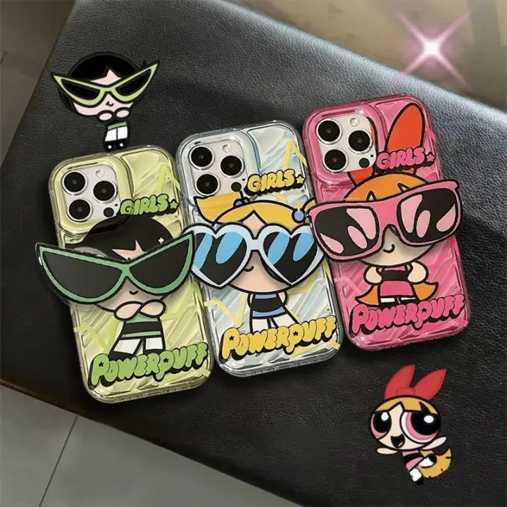 Cute Glasses Powerpuff Girls Airbag Mobile Phone Case Soft Silicone Tpu
