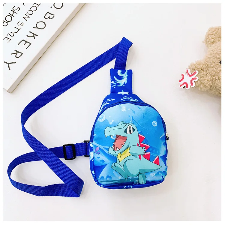 Hot Children Chest Pack Cartoon Anime Cute Poke Mon Pikachu Charmander Messenger Bags Waterproof Travel Crossbody Bags
