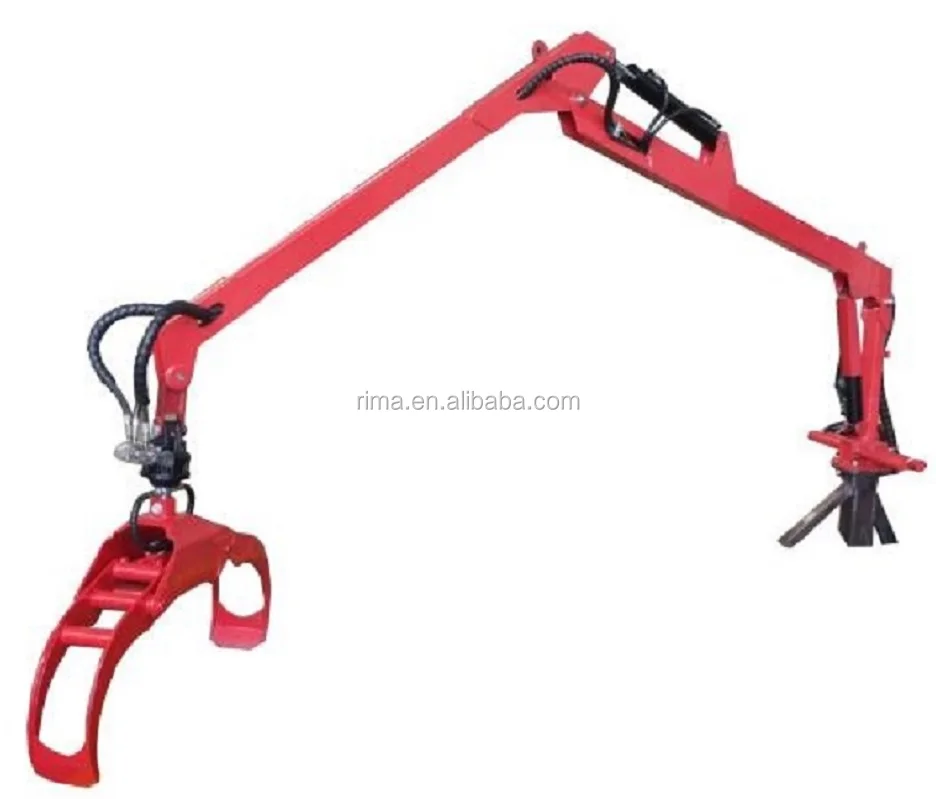 RIMA Log Crane Hydraulic Timber Crane Tractor Mount Log Loader Crane Wood Grapple Machine