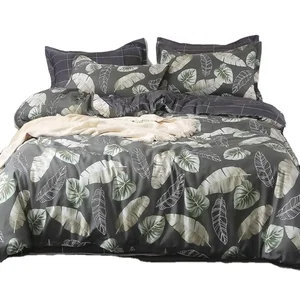 New Design Factory Print Polyester Microfiber Soft Duvet Cover Bedsheet Bedding Set