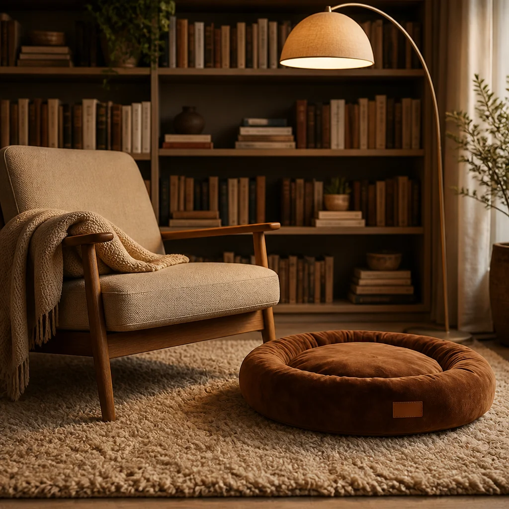 Luxury Rabbit Fur Plush Corduroy Round — Product details 8