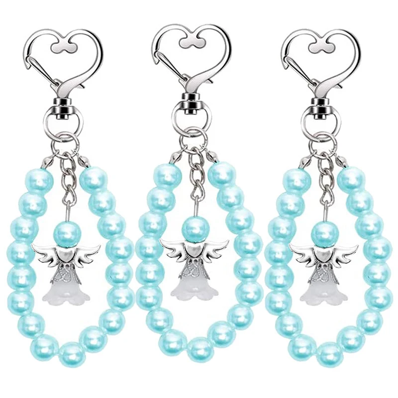 Guest Return Gifts Wedding Baby Shower Pearls Baptism Angel Charms Wing