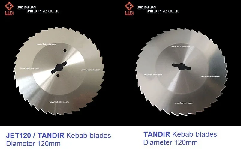 120mm TANDIR Cutting Slicing Machine Blades Knife for Doner Kebab Turkish Meat Shawarma with Teeth Messer