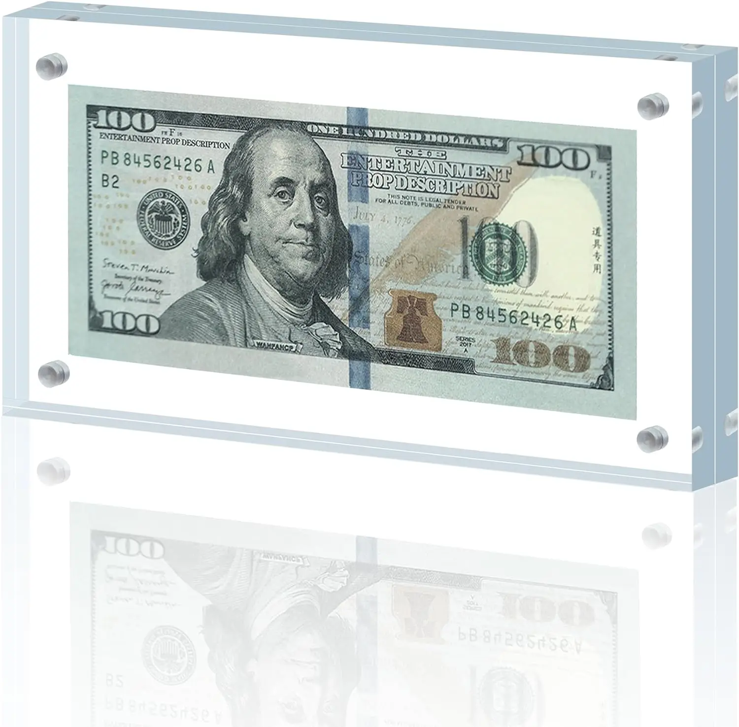 Customized Dollar Bill Frame Display Case Clear Banknotes Protector Ticket Protector Photos Frame