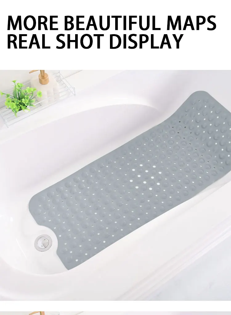 Bathtub Bath Shower Mat Non Slip Bathtub Mat Bath Tub Mats with Suction Cups Drain Holes for Bathroom manufacture