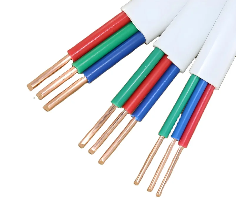 Professionele Bvvb Platte Kabel Pvc Geïsoleerde Gestrande Geleider Thuis Commerciële Elektrische Installaties Minimum Bestelling 100M