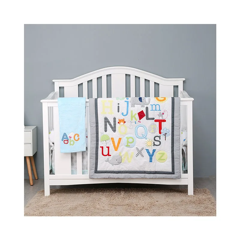 
 Тематический комплект для кормления кроватки, 4 предмета, постельные принадлежности, мягкие детские постельные принадлежности, 100% органический хлопок  