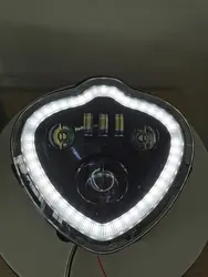 Черная мотоциклетная светодиодная фара для K-awako Vulcan S 650/ EN650 2015-2019