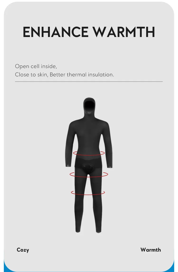 Dive&sail 2 Piece Limestone Cr Neoprene Freediving Suit Hooded