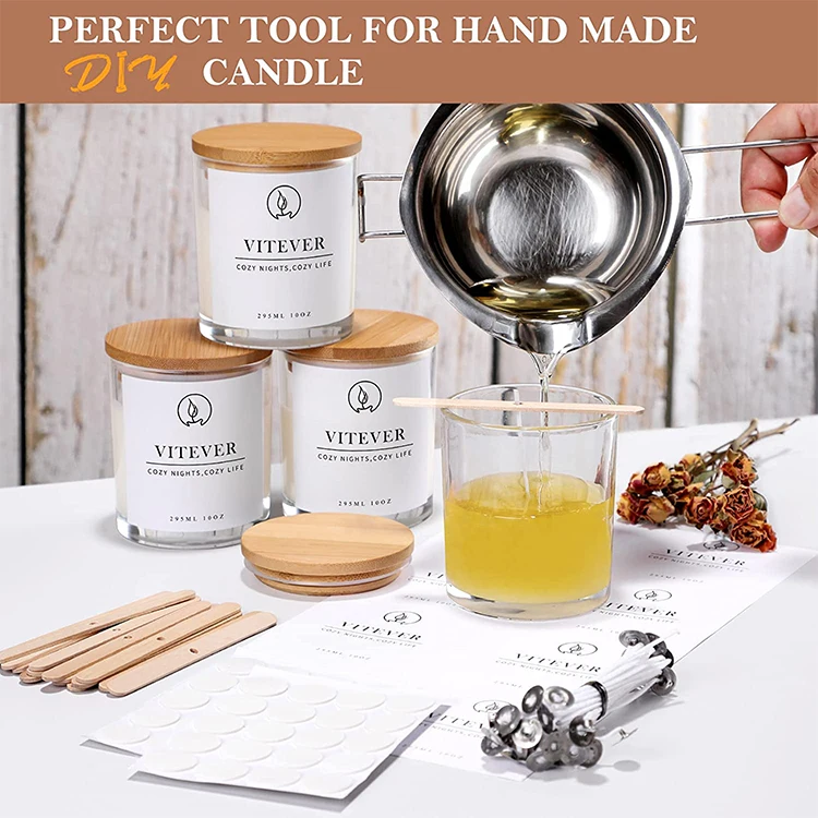 Wholesale 10oz 12oz Customized Candle Vessels Luxury Empty Glass Candle