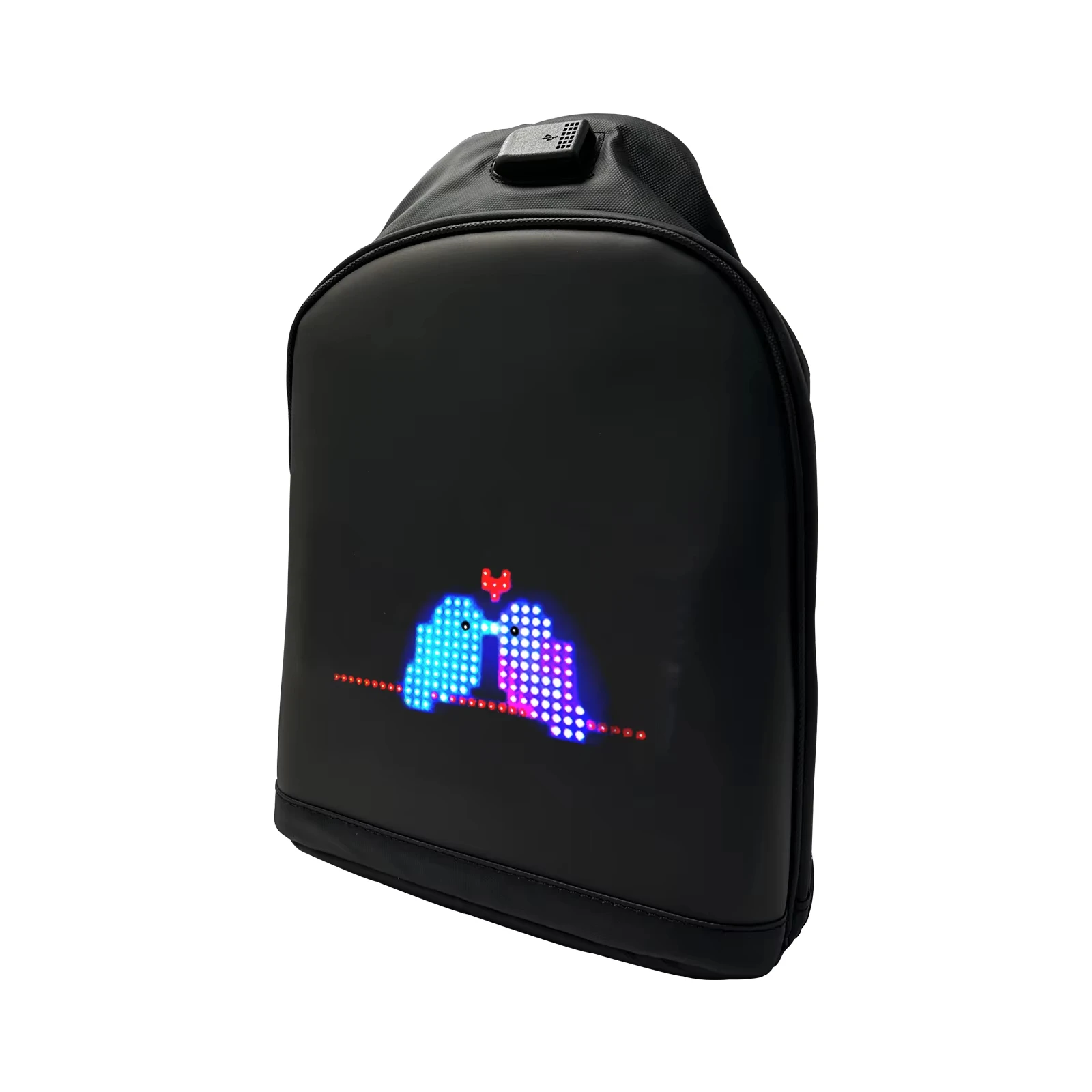 Chinese Manufacture APP DIY Dynamic LED Backpack Hot Sale Chest Sling Bag LED Display Newest Smart Travel Led Bag