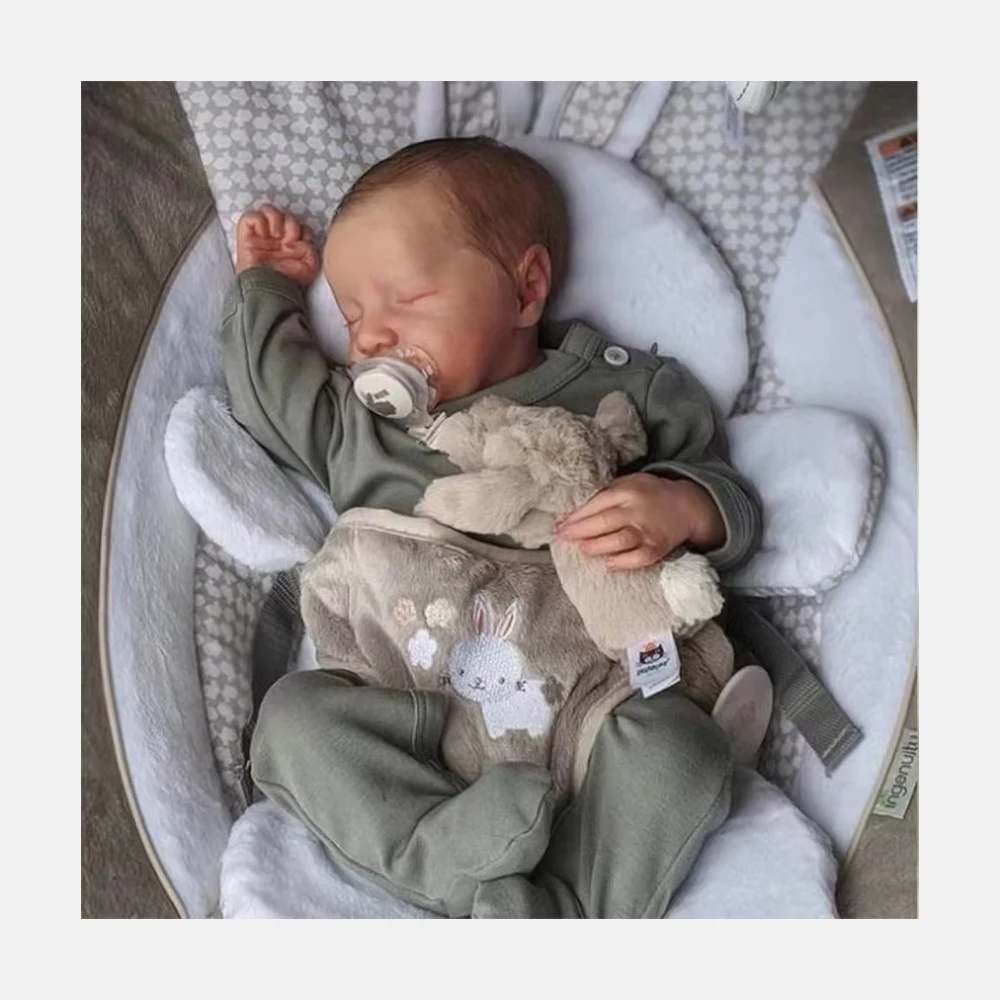 High Simulation Cute Safe Material Vinyl Rubber Baby Toys Doll With Ic  Magnetic Pacifier for Reborn Dolls