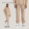 Ankle banded pants-Gray apricot