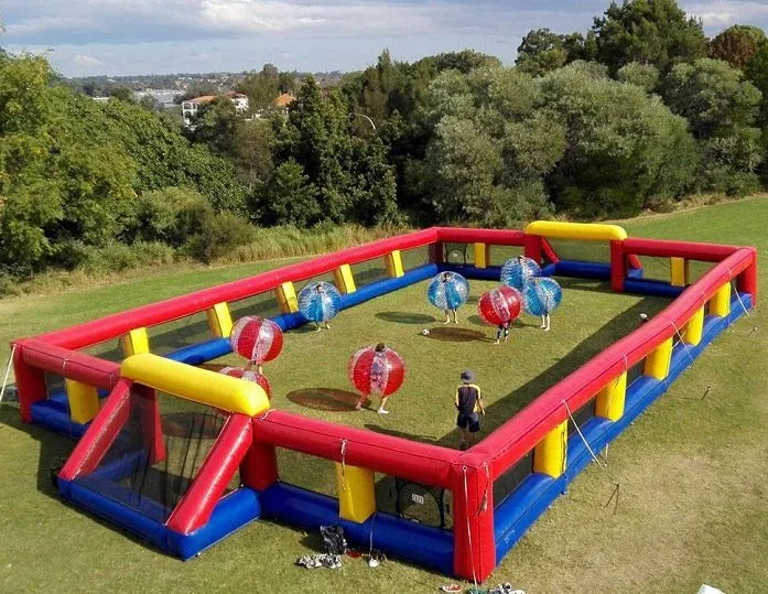 Customized Outdoor Portable Slippery Inflatable Soap Football Soccer Filed Court Arena