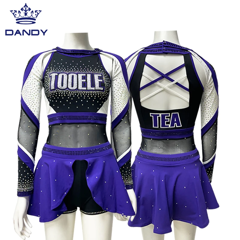 Source Customized Cheer Girls Uniform Wholesale Cheerleading Uniforms OEM  Design Pattern Cheerleader Uniform Low Price Nylon/Spandex on m.