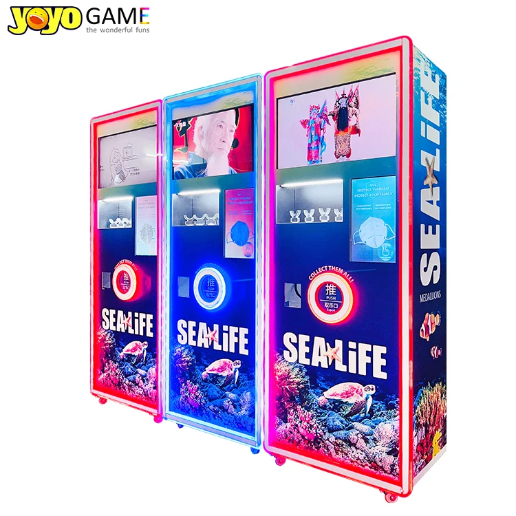 22 Inch Touchscreen Medal Vending Machine with 300-600 Pcs Capacity and 1 Year Warranty for Commemorative Coins