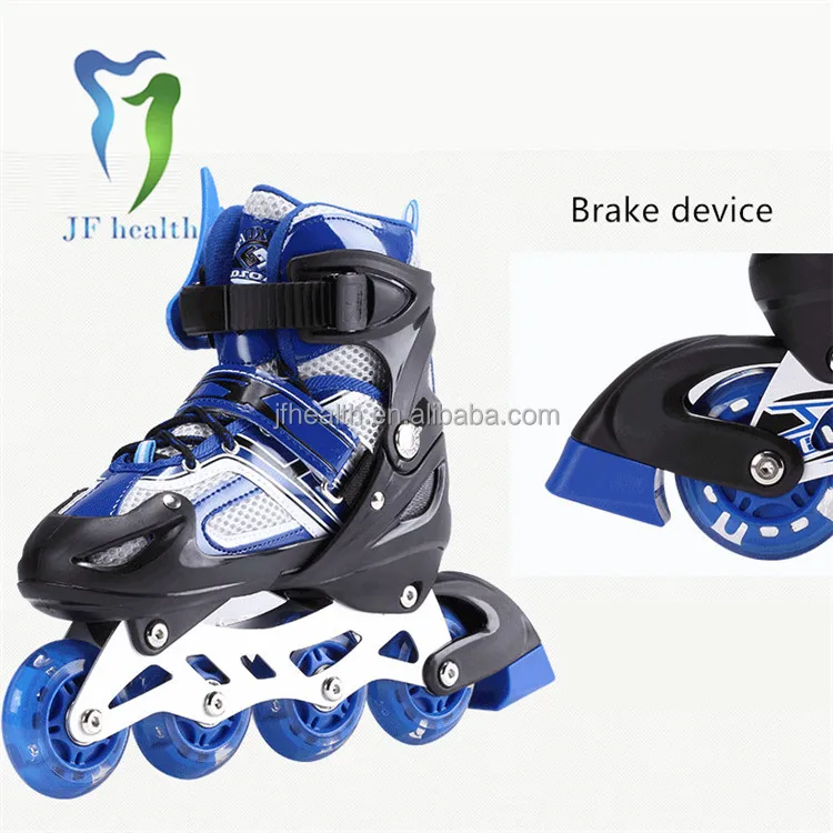 Trendy slalom skating shoes professional sports roller skates shoes 4 size adjustable single-row ice skates for children