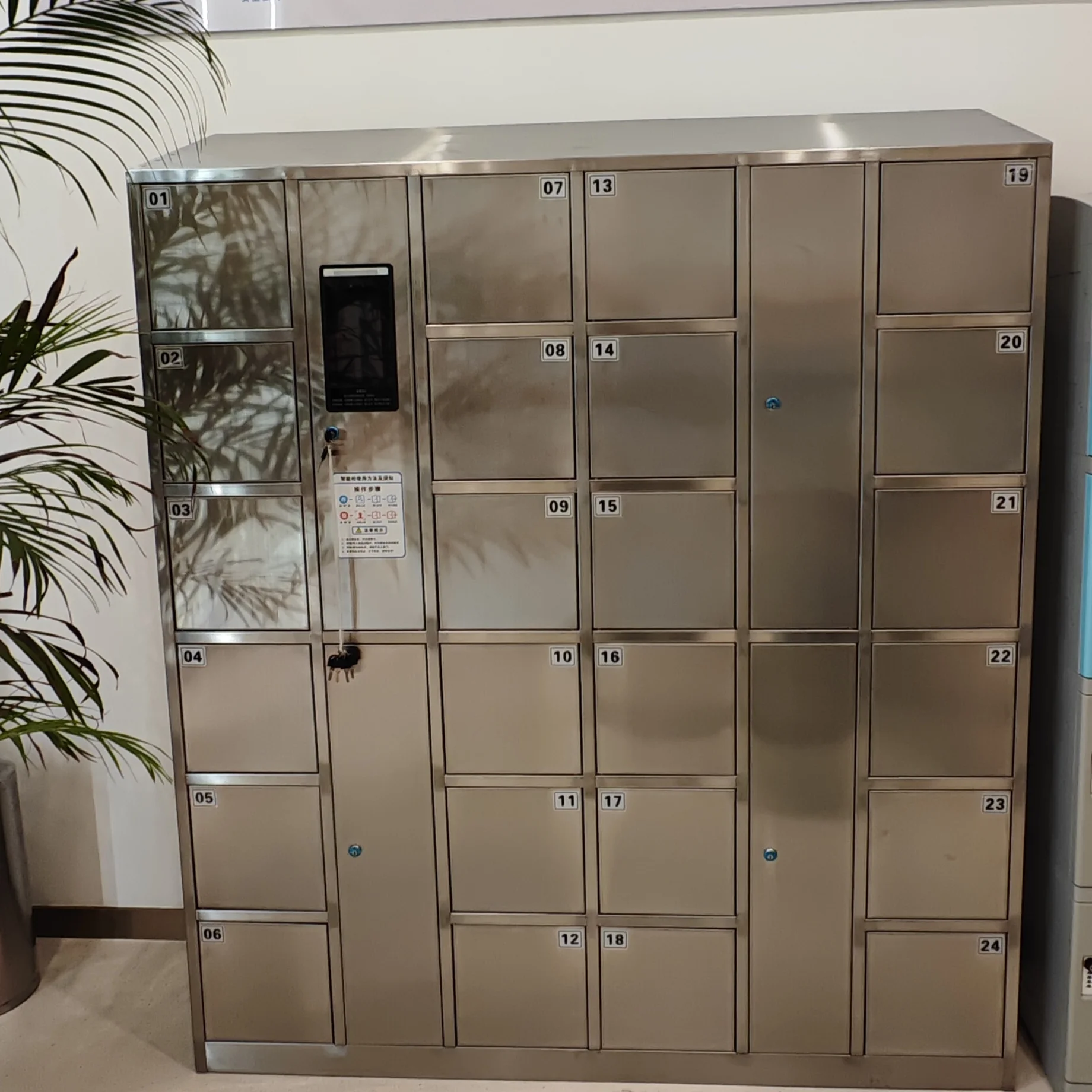Durable stainless steel locker rooms for factory workers and sanitation controlled areas