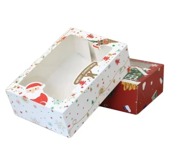 Customized chocolate gift box, corrugated cardboard box, decorative box, hot selling window style Christmas candy packaging box