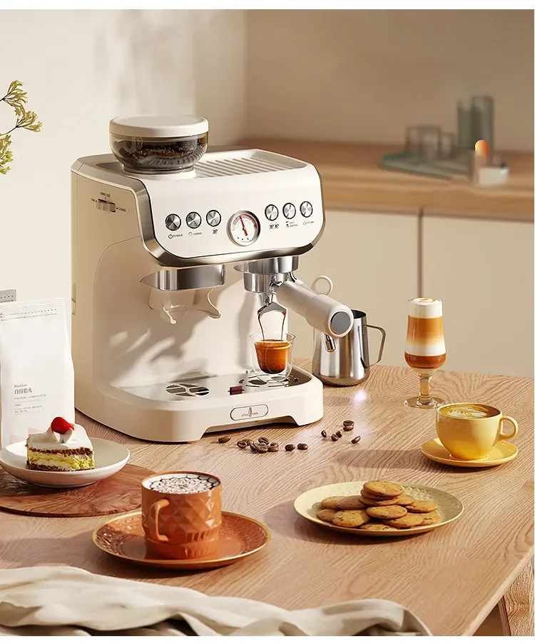 Multifunctional Espresso Coffee Maker Automatic Electric Espresso Coffee Machine with Grinder for Home Use and Commercial