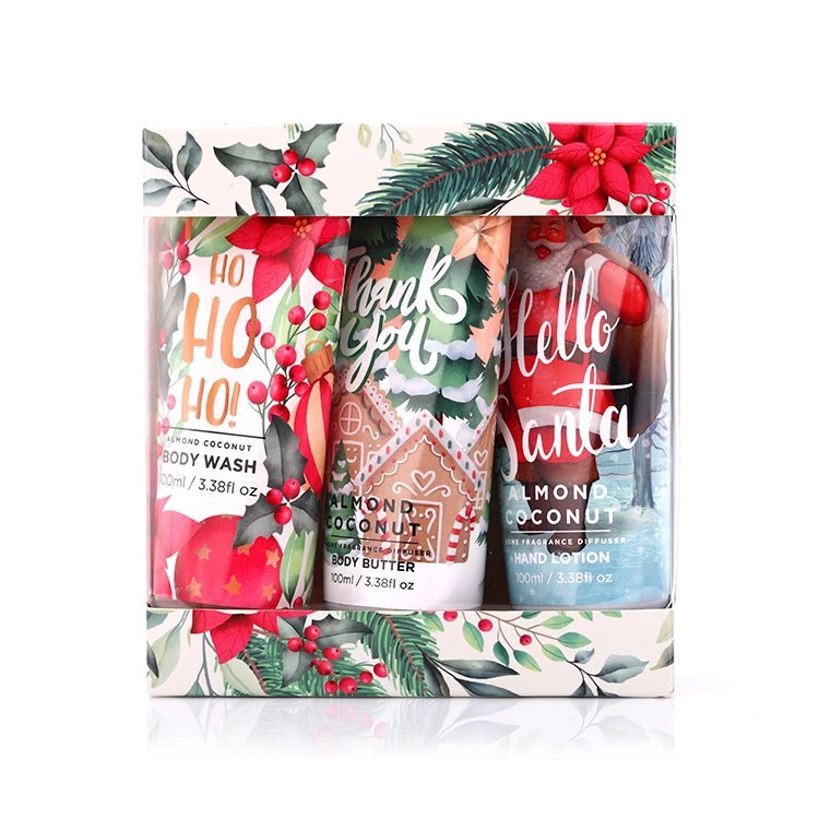 New Design 100ml Bath Set Body Wash Hand Lotion Body Butter for Spa Christmas Gift