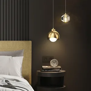 Modern Bedside Chandelier Bedroom Hotel Kitchen Island Modern Led Long Line Pendant Light
