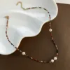 05-m21 Gold colorful beaded necklace