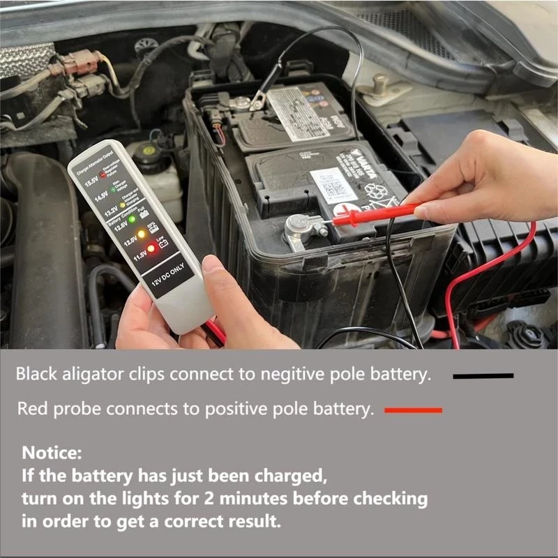 Car Battery Capacity Tester 12v Alternator & Battery State Check