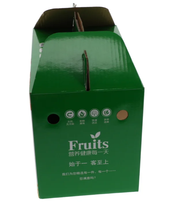 
Красивая Экологически чистая Складная гофрированная упаковка для пищевых продуктов, картонная коробка из переработанной бумаги, Подарочная коробка для фруктов 