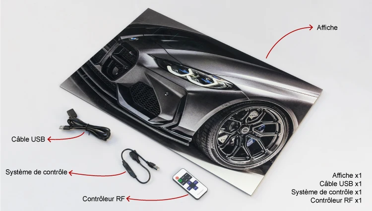 Affiche LED pour voiture