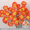 Orange three-headed poppy branch