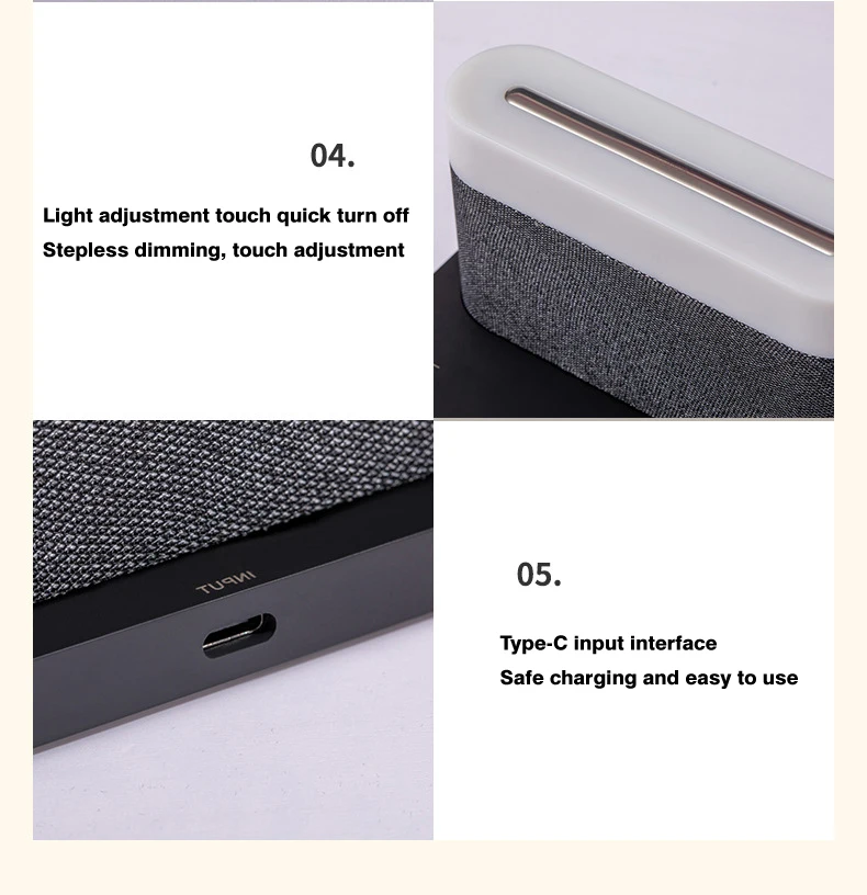 15W Fast Charging Wireless Charger Night Light Clock Brightness Adjustable Fast Induction For IPhone Xiaomi Mi Huawei Sansung