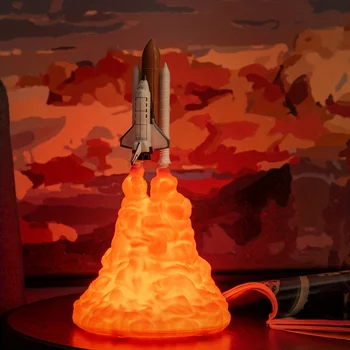 Factory Custom Creative Rocket Nightlight Atmosphere Lamp Night Light For Casual Decoration And Gift Giving