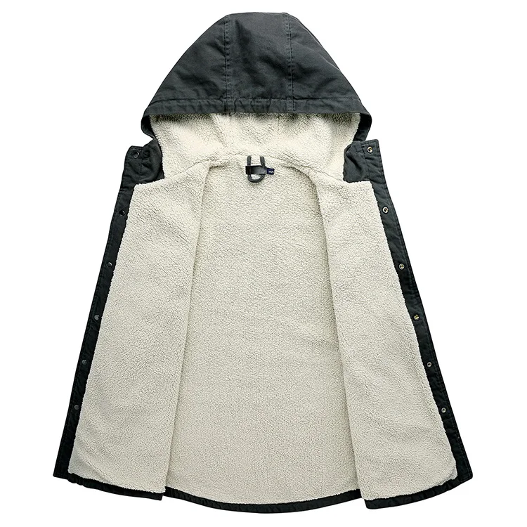Men's Winter Parka Jacket Warm Thicken Casual Fur Windbreaker_voghion.com