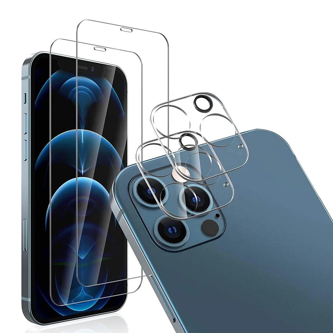 AMAZONFIT mobile phones tempered glass screen protector for iPhone 11 12 13 Pro Max mini With Lens protector