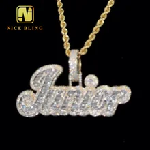 Luxury Design Baguette VVS Diamond 925 Sterling Silver Name Pendant Custom Men Women Hip Hop Iced Out Moissanite Letters Pendant