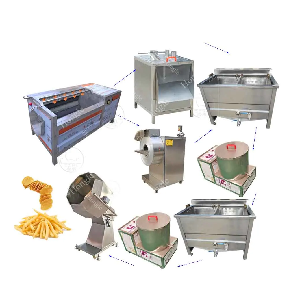 20-30kg/h Semi-automatic Frying Potato Chips Production Line