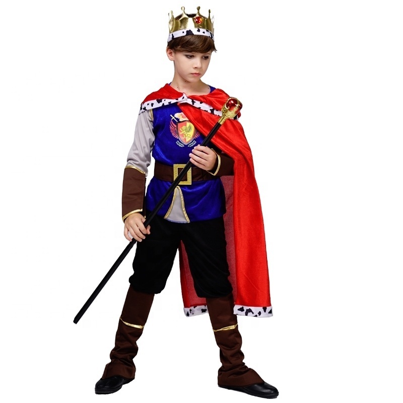Halloween Boys Prince Costume Christmas Kid's Handsome Medieval Princess King Costume