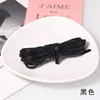 5mm black stitched leather cord, 3 meters