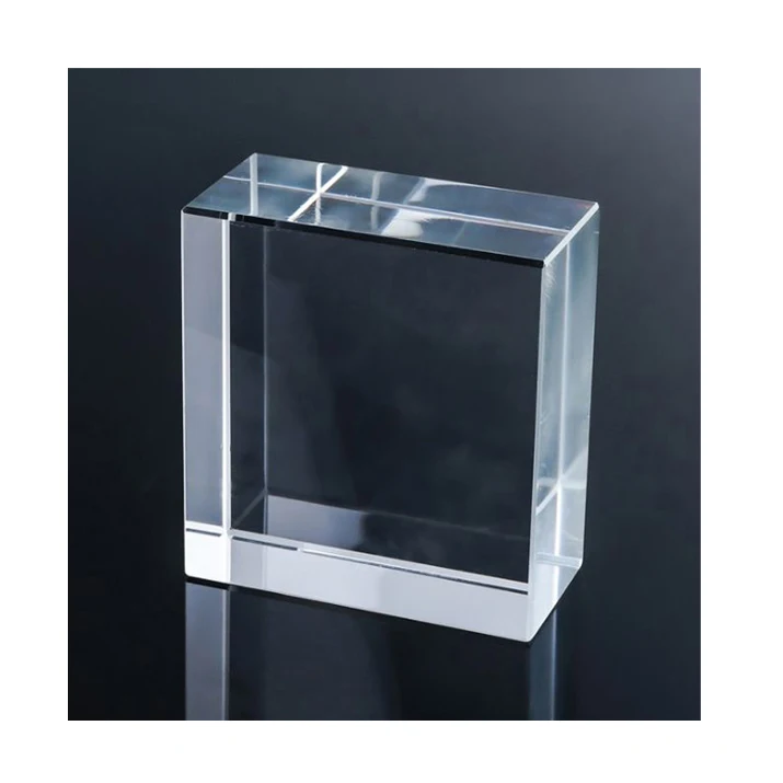 Clear square Textured Solid Glass Block Brick Factory Supplier